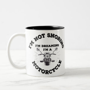 Ich schnarche nicht, ich träume, ich bin ein Moto Zweifarbige Tasse