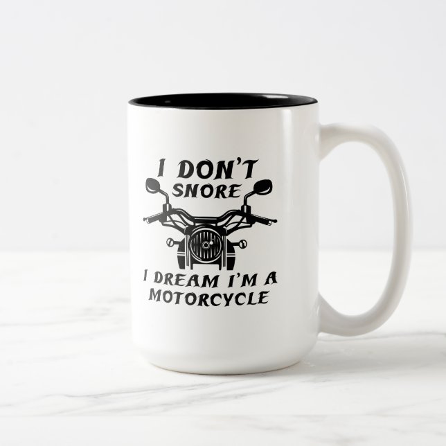 Ich schnarche nicht zweifarbige tasse (Rechts)
