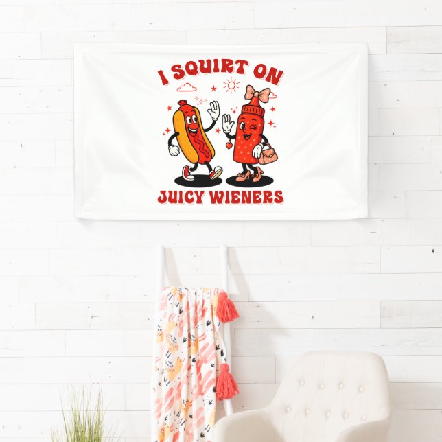 Ich schneide auf saftigen Dackeln Erwachsenen Humo Banner (Insitu)