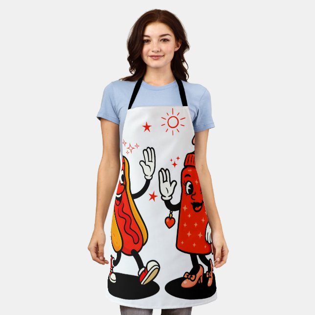 Ich schneide auf saftigen Dackeln Erwachsenen Humo Schürze (Getragen)