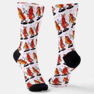 Ich schneide auf saftigen Dackeln Erwachsenen Humo Socken