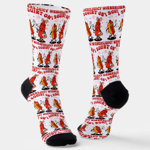 Ich schneide auf saftigen Dackeln Erwachsenen Humo Socken
