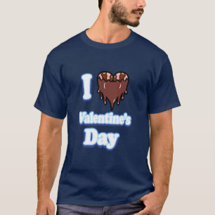 Ich Schokolade getauchter Bacon Herz Valentinstag T-Shirt