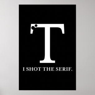 ich schoss die lustige Typografie des Serif Poster