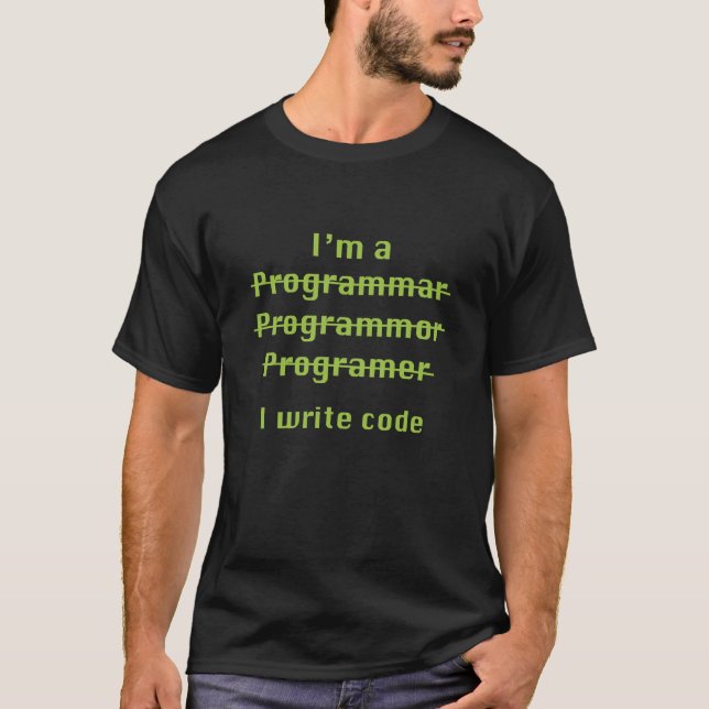 Ich schreibe Code T-Shirt (Vorderseite)
