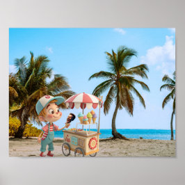 Ich schreibe Cone Poster