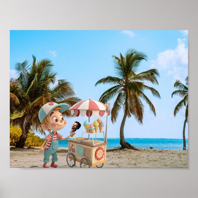 Ich schreibe Cone Poster (Vorne)
