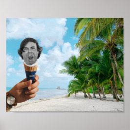 Ich schreibe Cone Poster