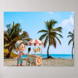 Ich schreibe Cone Poster