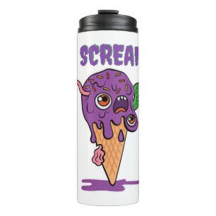 Ich schreibe Eiscreme Funny Halloween Kids Kawaii Thermosbecher