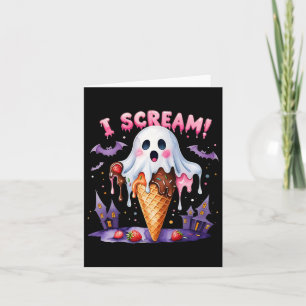 Ich schreibe Ghost Ice Cream Halloween Niedliche S Karte