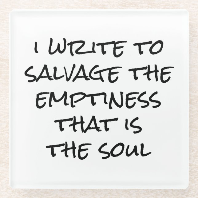 Ich schreibe Glass-Untersetzer Glasuntersetzer (Vorderseite)