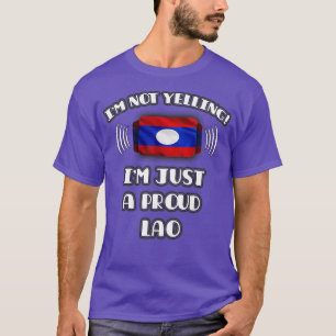 Ich schreibe im a Stolz Lao Geschenk mit Ro T-Shirt