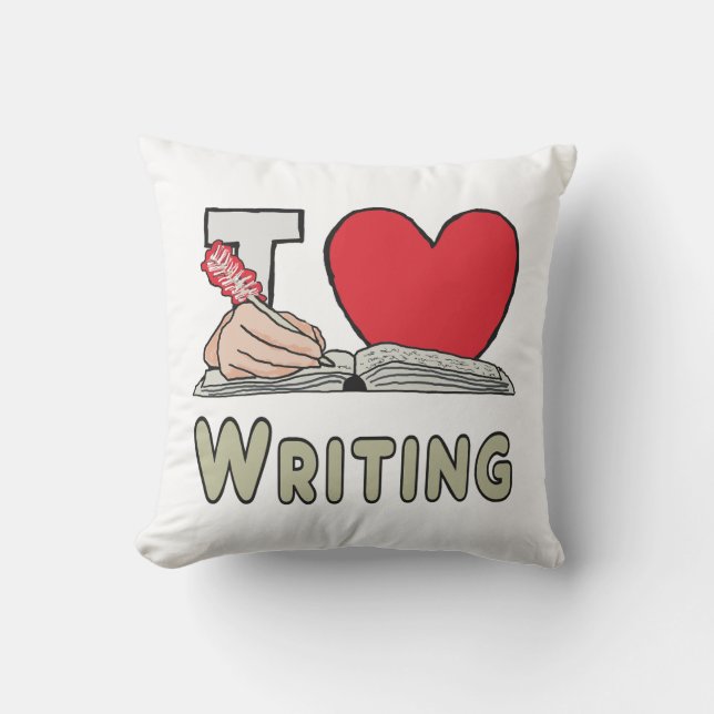 Ich schreibe Liebe Kissen (Vorderseite)