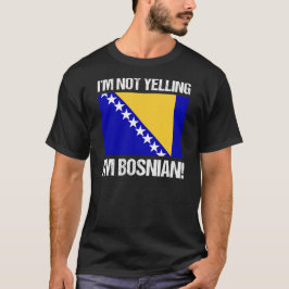 Ich schreibe nicht, dass ich bosnischer Länderflag T-Shirt