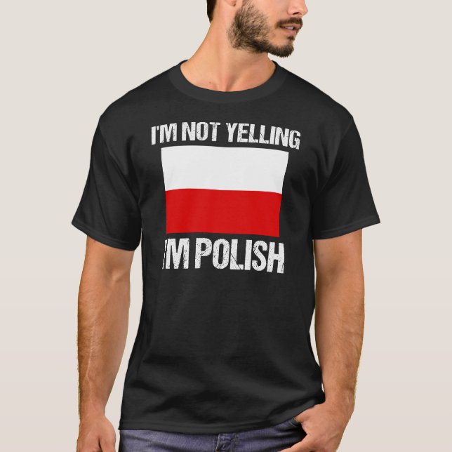 Ich schreibe nicht, dass ich die polnische Länderf T-Shirt (Vorderseite)