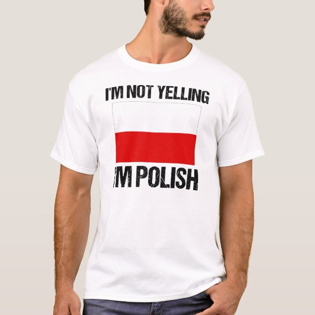 Ich schreibe nicht, dass ich die polnische Länderf T-Shirt (Vorderseite)