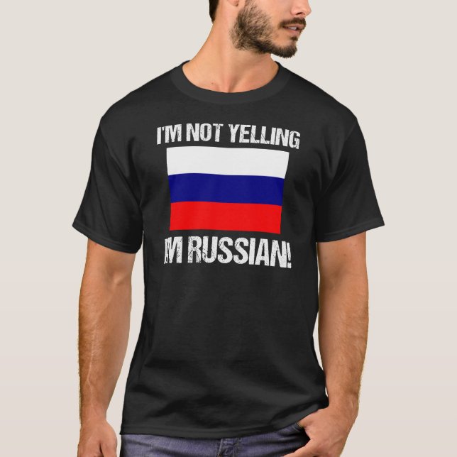 Ich schreibe nicht, dass ich die russische Länderf T-Shirt (Vorderseite)