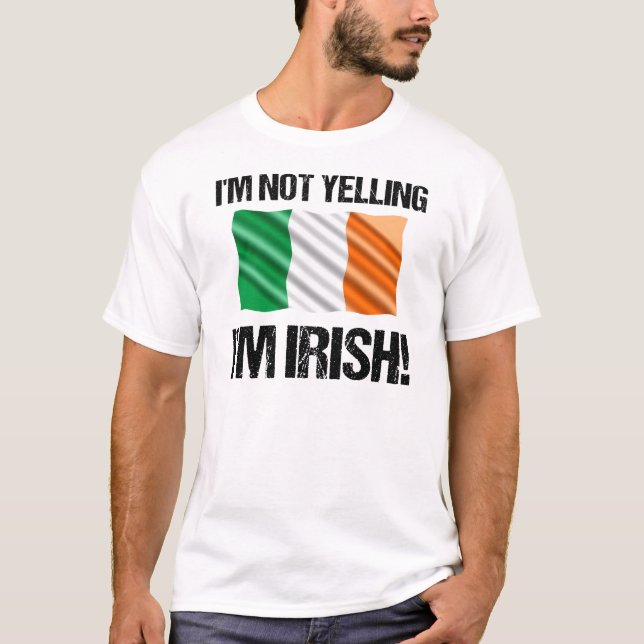 Ich schreibe nicht, dass ich irische Länderflagge  T-Shirt (Vorderseite)