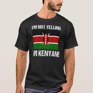 Ich schreibe nicht, dass ich Kenia-Länderflagge b T-Shirt