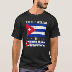 Ich schreibe nicht, dass ich kubanische Flagge auf T-Shirt