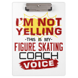Ich schreibe nicht "Figure Skaten Coach Voice" Klemmbrett