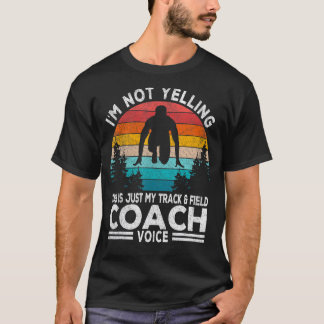 Ich schreibe nicht Track und Field Coach Voice Ret T-Shirt