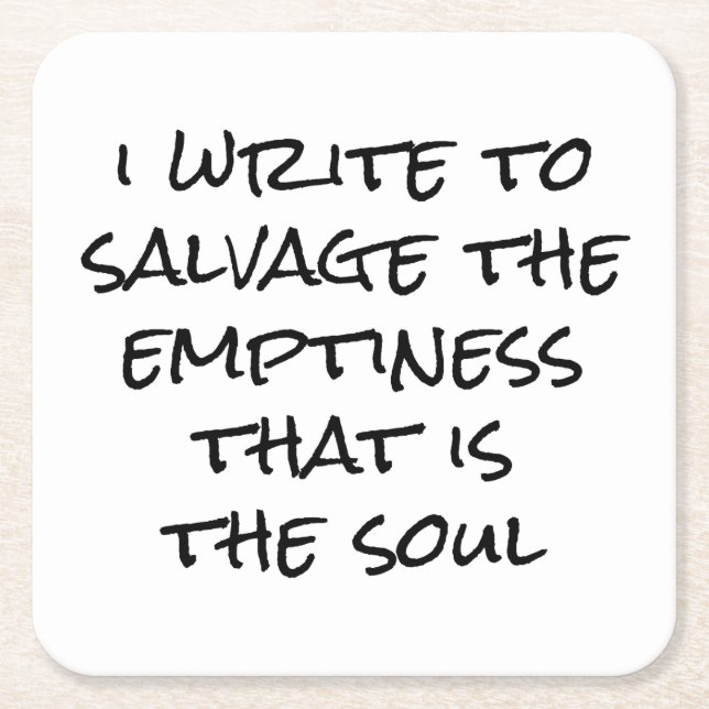 Ich schreibe Paper Untersetzer (Vorderseite)