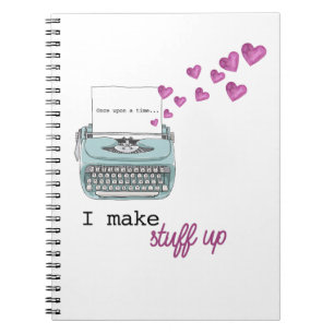 Ich schreibe STUFF Spiral Notebook für Schriftste Notizblock