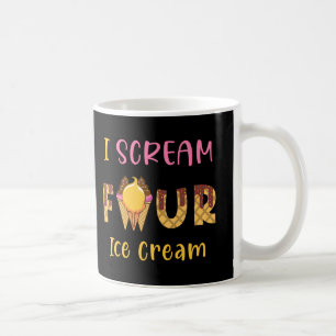 Ich schreibe Vier-Eis-Creme Kindermädchen 4. Gebur Kaffeetasse