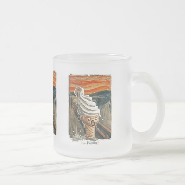 Ich schreie Eiscreme Mattglastasse (Rechts)