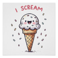 Ich schreie Eiscreme mit Sprinklen