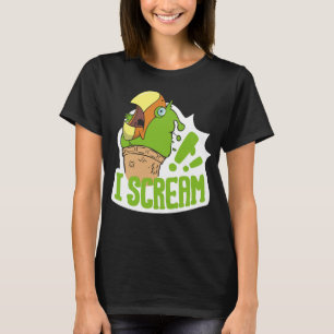 Ich schreie Eiscreme-Papagei-Schrei für Kakatiels T-Shirt