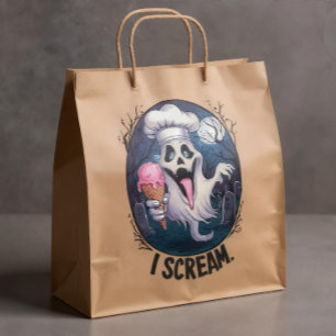 "Ich schreie" Lustiger Geisterkoch Halloween-Eiscr Aufkleber