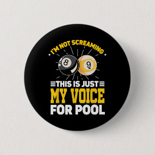 Ich schreie nicht Coachend Sportwagen Billard Button