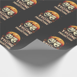 Ich schreie nicht, dass ich das Retro-Theater vors Geschenkpapier