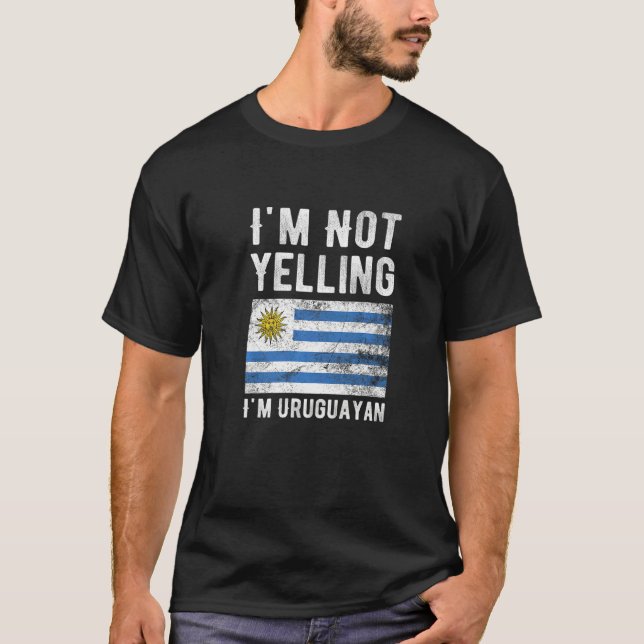 Ich schreie nicht, dass ich Uruguay-Flagge im Süde T-Shirt (Vorderseite)