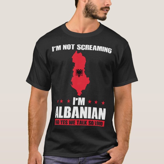 Ich schreie nicht, ich bin Albanischer Pullover H (Vorderseite)