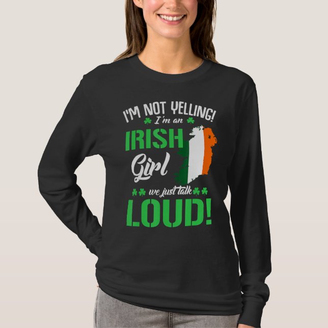 Ich schreie nicht, ich bin irischer Funny St Patri T-Shirt (Vorderseite)