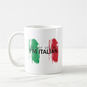 Ich schreie nicht, ich bin italienisch lustig Ital Kaffeetasse
