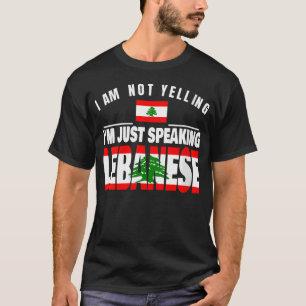 Ich Schreie Nicht Ich Spreche Einfach Libanon Flag T-Shirt