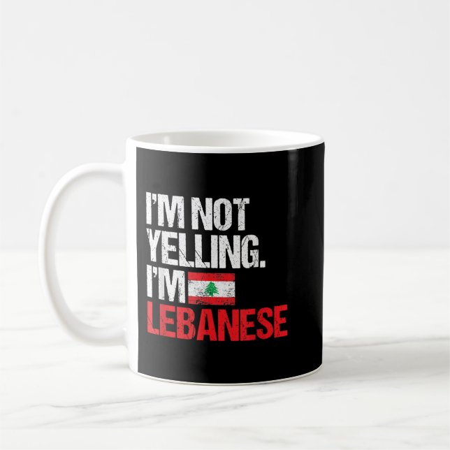 Ich schreie nicht im Libanon Kaffeetasse (Links)