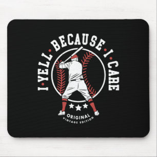Ich schreie, weil ich mich kümmere Vintage Sport v Mousepad