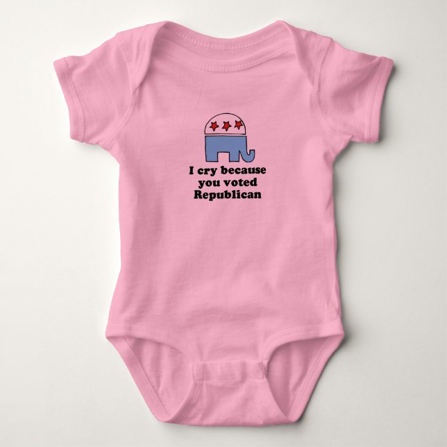 Ich schreie, weil Sie republikanischen Baby-T - Baby Strampler (Vorderseite)