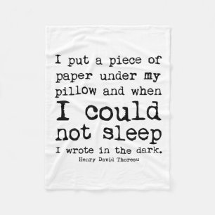 Ich schrieb in das dunkle Thoreau Zitat Fleecedecke