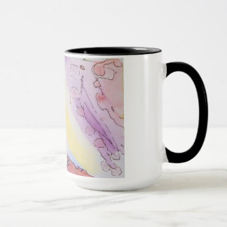 Ich schuf den bunten Entwurf auf diesem Becher Tasse