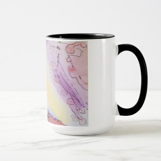 Ich schuf den bunten Entwurf auf diesem Becher Tasse (Rechts)