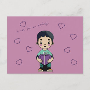Ich schulde dir eine Entschuldigung Postkarte