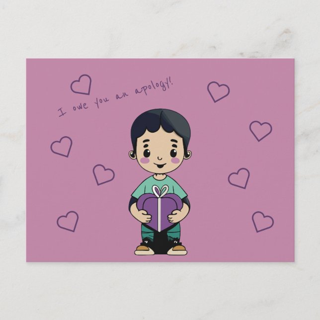 Ich schulde dir eine Entschuldigung Postkarte (Vorderseite)
