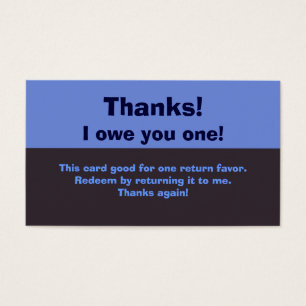 Ich schulde dir einen Gefallen